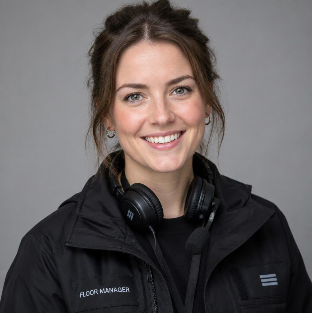 Studio portrait of a woman floor manager