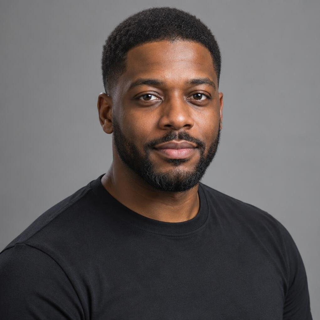 Studio portrait of a man lighting designer