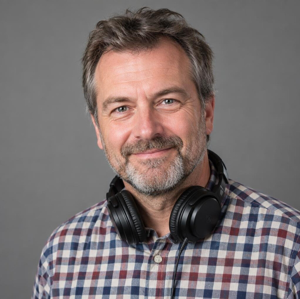 Studio portrait of a man sound supervisor